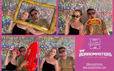 VIP photobooth at Boardmasters in Cornwall