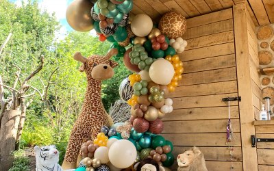 A lovely garland and large animals for Ty hafan charity