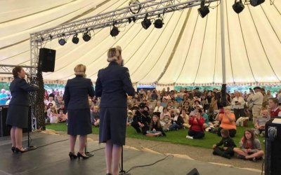 D-Day darlings performing on one of our stages for a large 1940’s event