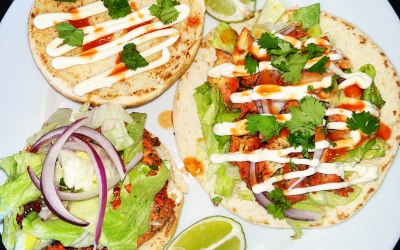 The Chicken Tikka Burger and Chicken Tikka Taco 
