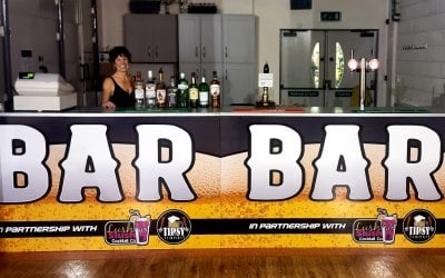 One of our outside bar set ups 