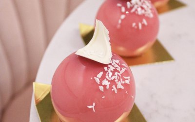 Raspberry and coconut