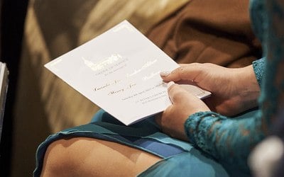 Gold Foil Embossed Order Of Service