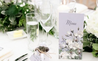 Bespoke Design for Wedding Menu