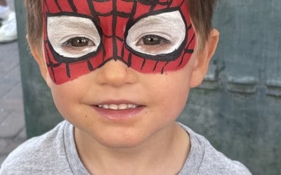 Face painting at summer fair 