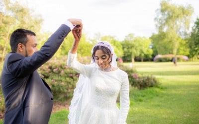Bride and grooms dance