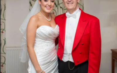 Lovely Bride and Glen at Surrey wedding.