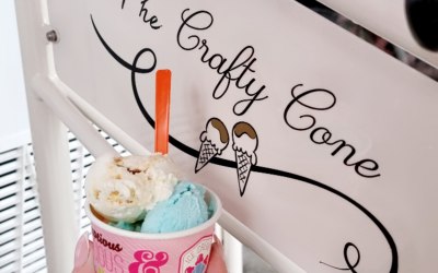 Delicious soft scoop ice cream.