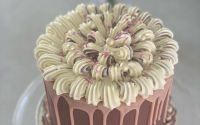 White chocolate celebration cake