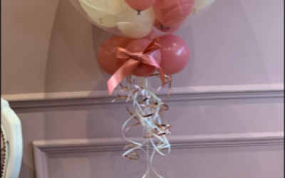 Personalised bubble balloons and clusterd