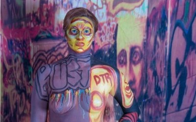 Camouflage body painting
