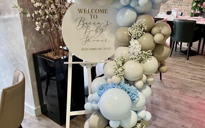 Baby shower decor.