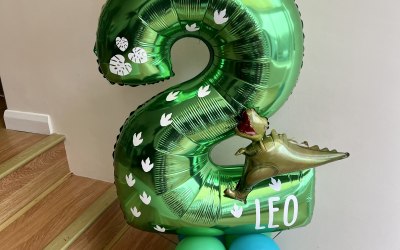 Themed and personalised birthday number towers