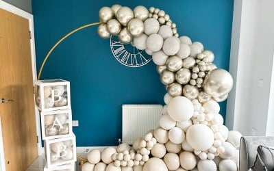 Half a hoop baby shower