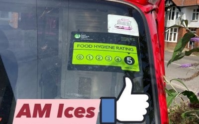 Fresh ice cream with very good food hygiene ratings.