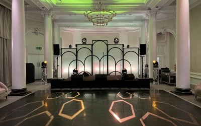 Custom set up for a corporate 1920s event