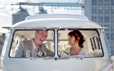 Only one way...and that's to the wedding party!