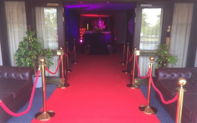 Red carpet rope and post 