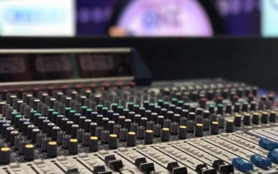 Sound desk being used at a clinet's conference