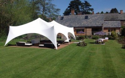 Capri marquee garden party