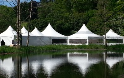 Pagoda marquees lake vineyard wedding venue
