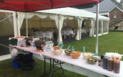Summer wedding set up