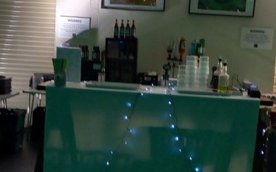 Bar held in a school hall