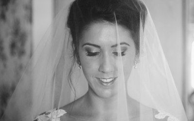 Photo of bride on wedding day 