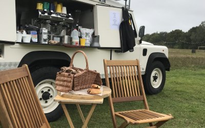 All set up for post wedding day breakfast service, Norfolk