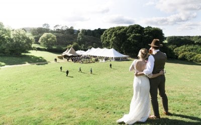 Traditional wedding marquee