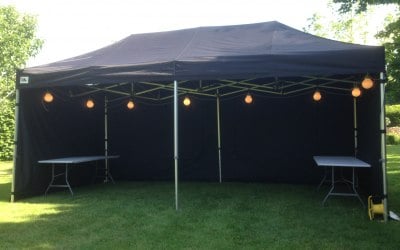 6x3 gazebo in black