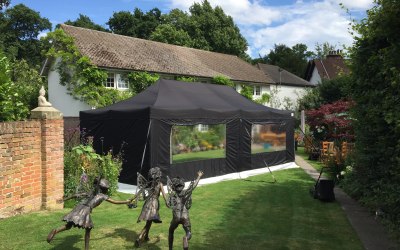 8mx4m Black gazebo