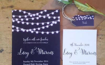 Nightgarden, wedding stationery range