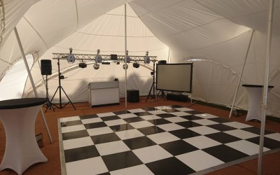 Interior of the 28x38ft Capri