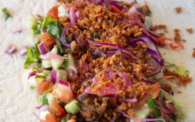 Our vegan chilli wrap
