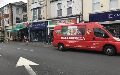 our van and restaurant