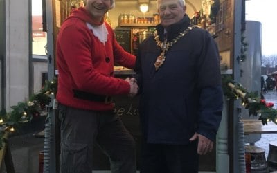 Founder with the local Mayor