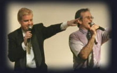 Me and Robin Williams performing