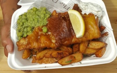 Guinness battered Cod