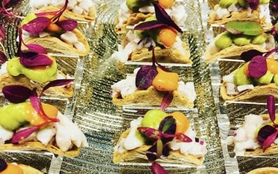 Seabass ceviche canapé 