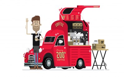 Our Little Red Coffee Van, a 1973 Citroen aK400