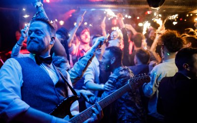 Guitars and live music. Hire a band