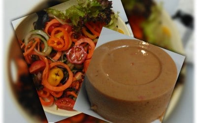 Moi Moi (Beans Cake) with mixed Salad.