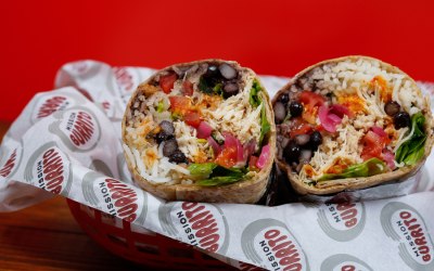 Burrito in half