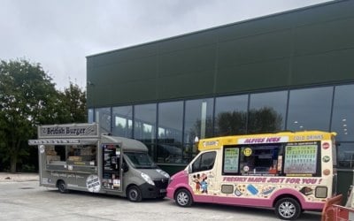 Both vans hired to treat the staff 