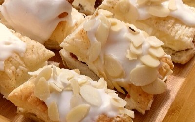 Homemade cream and jam filled cakes