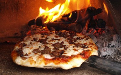 Wood-fired pizza