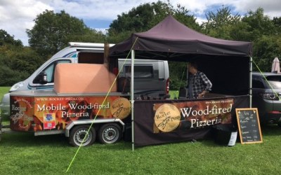 Skyrocket Pizza festival setup