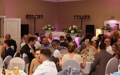 Intimate set up at a wedding