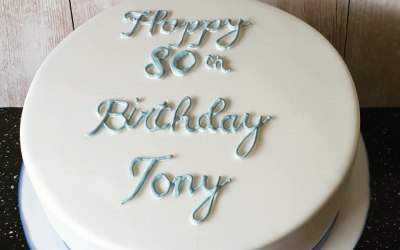 Victoria Sponge Iced 80th Cake